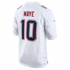 Drake Maye New England Patriots Game Jersey Tundra White - Nike