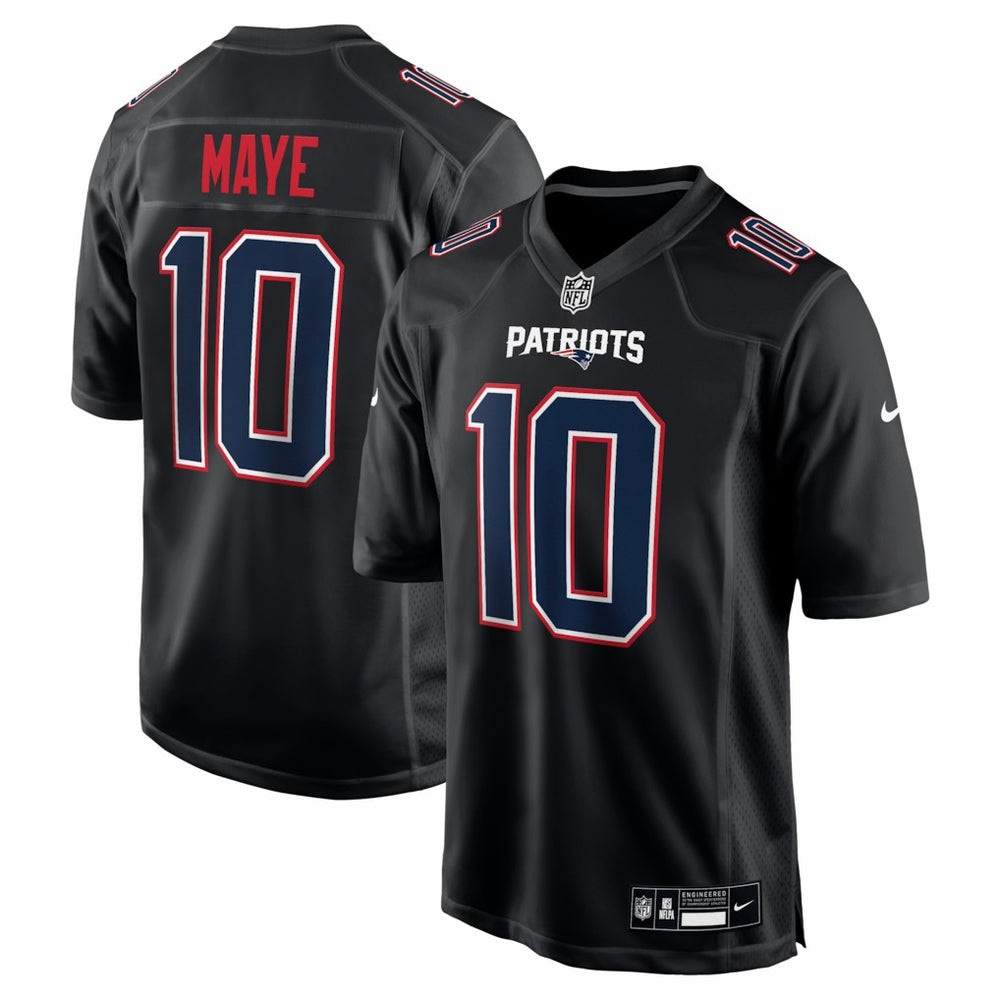 Drake Maye New England Patriots Game Jersey Carbon Black - Nike