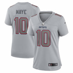 Drake Maye New England Patriots Women's Fashion Atmosphere Fashion Game Jersey Gray - Nike