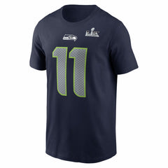 Jaxon Smith-Njigba Seattle Seahawks Super Bowl LX Patch Name & Number T-Shirt College Navy - Nike