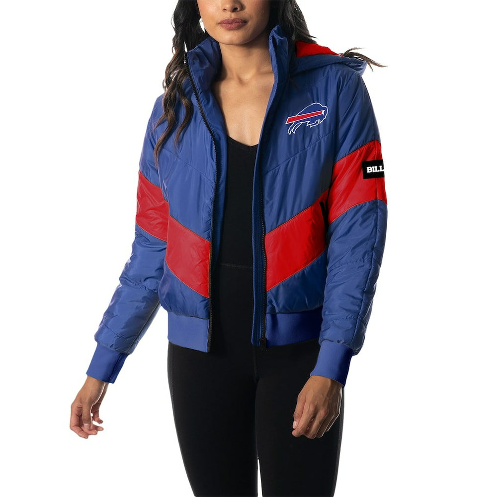 Buffalo Bills The Wild Collective Women's Puffer Full-Zip Hoodie Royal - NFL