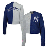 New York Yankees Terez Women's Cropped Button-Up Cardigan Sale
