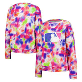 MLB Batterman Terez Neon Tie-Dye Pullover Sweatshirt Clearance