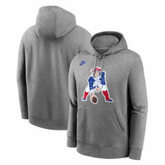 New England Patriots Patriot Pat Club Hoodie Heather Gray - Nike
