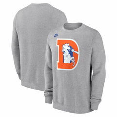 Denver Broncos D Horse Logo Club Sweatshirt Heather Gray - Nike