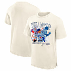 Yoshinobu Yamamoto Los Angeles Dodgers Fanatics Montage T-Shirt for sale