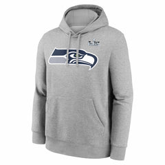 Jaxon Smith-Njigba Seattle Seahawks Super Bowl LX Patch Name & Number Hoodie Heather Gray - Nike