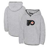 Philadelphia Flyers - Girls Youth Ultimate Teddy Fleece Pullover Hoodie Heather Gray