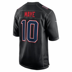 Drake Maye New England Patriots Fashion Game Jersey Carbon Black - Nike