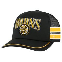 Boston Bruins '47 Sideband Stripes Trucker Snapback Hat Black