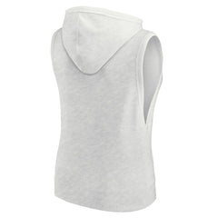 Dallas Cowboys Women's Lounge Script Sleeveless V-Neck Pullover Hoodie Oatmeal - Fanatics