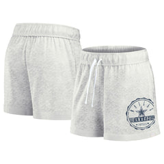 Dallas Cowboys Women's Vintage Badge Shorts Oatmeal - Fanatics