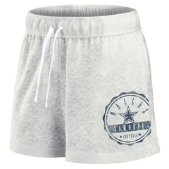 Dallas Cowboys Women's Vintage Badge Shorts Oatmeal - Fanatics
