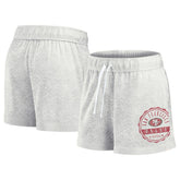 San Francisco 49ers Women's Vintage Badge Shorts Oatmeal - Fanatics