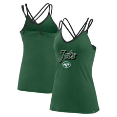 New York Jets Women's Go For It Strappy Crossback Tank Top Green - Fanatics