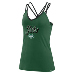 New York Jets Women's Go For It Strappy Crossback Tank Top Green - Fanatics