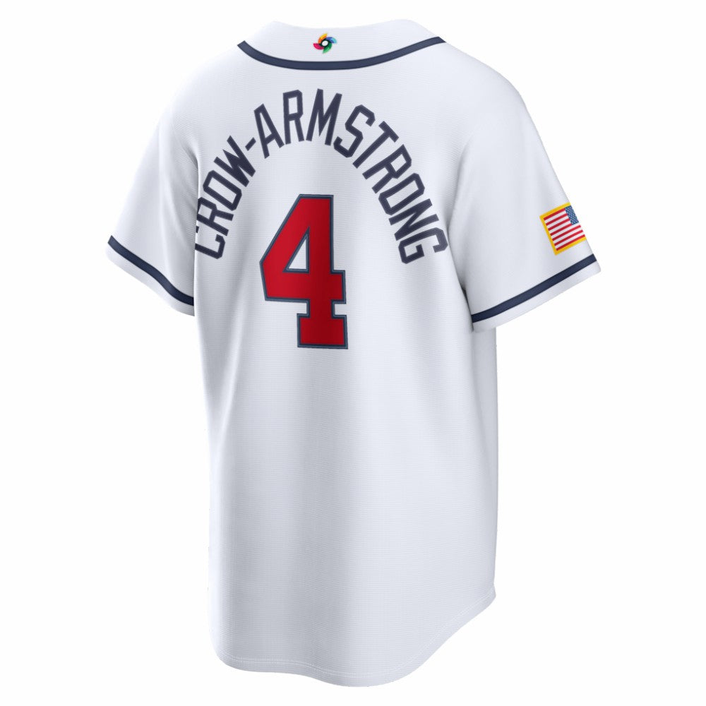 Pete Crow-Armstrong USA Baseball Nike 2026 World Baseball Classic Home Stadium Jersey - White | MLB Jerseys