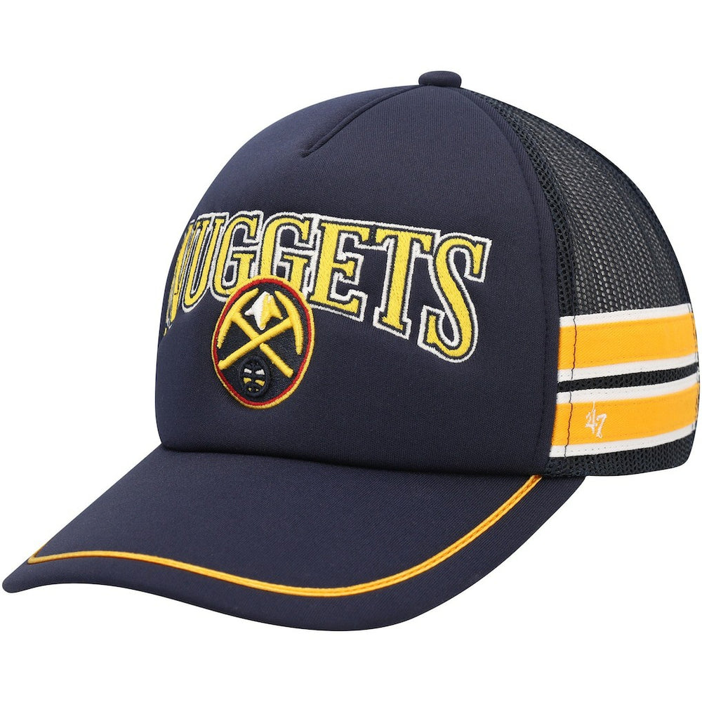 47 brand - Denver Nuggets '47 Sidebrand Stripes Trucker Adjustable Hat - Navy