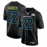 Rashid Shaheed Seattle Seahawks Super Bowl LX Patch Carbon Fashion Game Jersey Black - Nike