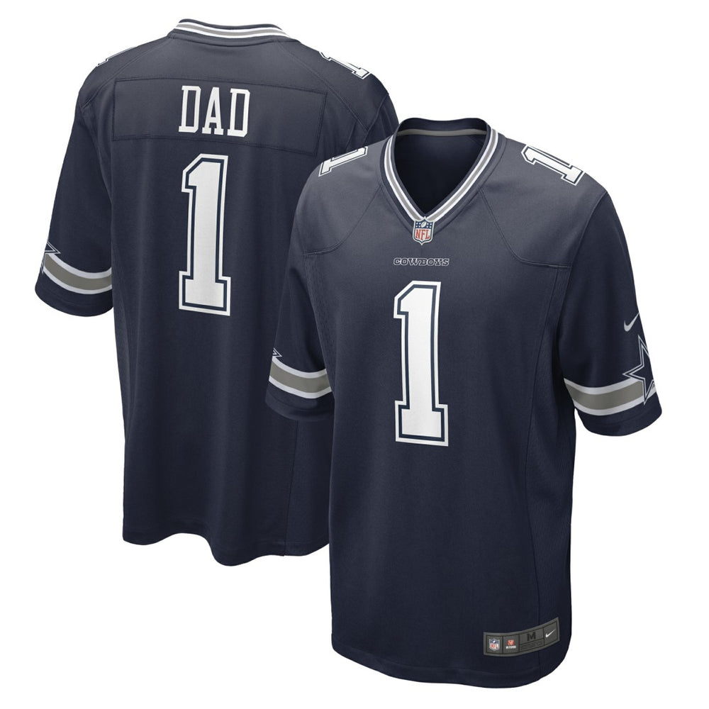 Number 1 Dad Dallas Cowboys Game Jersey Navy - Nike
