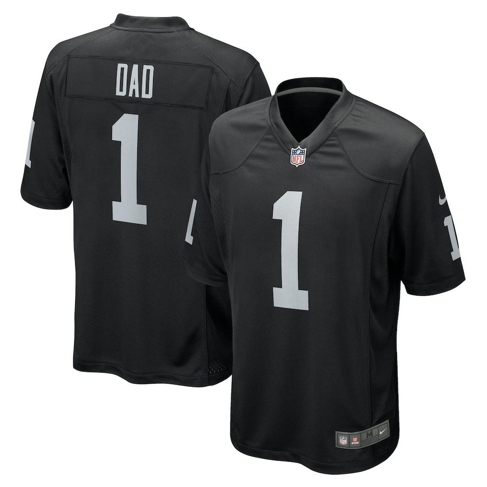 Number 1 Dad Las Vegas Raiders Game Jersey Black - Nike