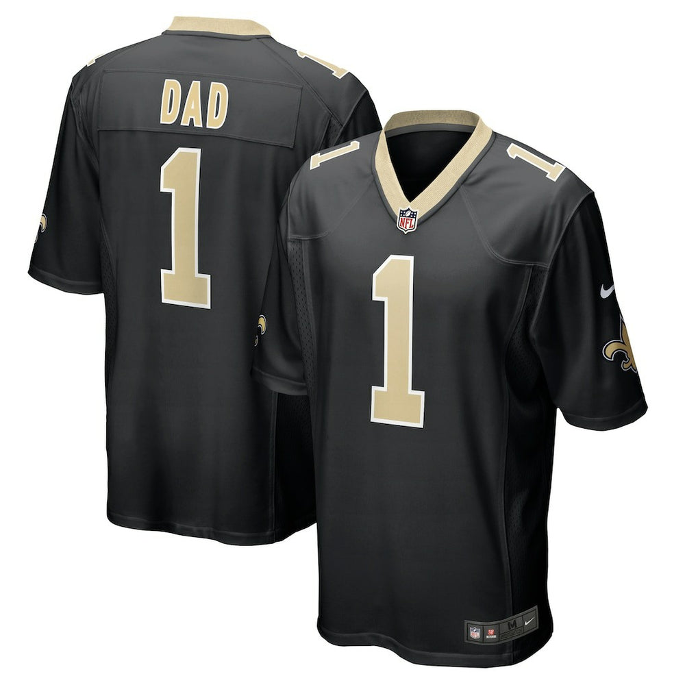 Number 1 Dad New Orleans Saints Game Jersey Black - Nike