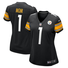 Number 1 Mom Pittsburgh Steelers Women's Game Jersey Black - Nike