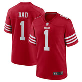 Number 1 Dad San Francisco 49ers Game Jersey Scarlet - Nike