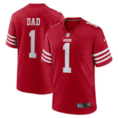 Number 1 Dad San Francisco 49ers Game Jersey Scarlet - Nike