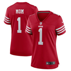Number 1 Mom San Francisco 49ers Women's Game Jersey Scarlet - Nike