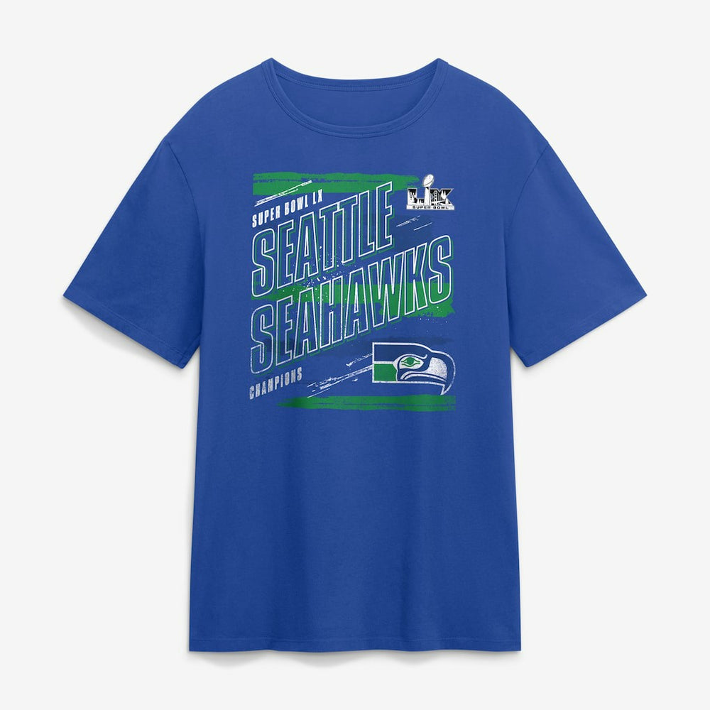 Seattle Seahawks Super Bowl LX Champions Classic Stripes Legacy T-Shirt Royal - Fanatics