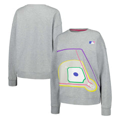 Terez MLB Women's Baseball Field Pullover Sweatshirt Lifestyle
