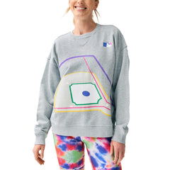 Terez MLB Women's Baseball Field Pullover Sweatshirt Lifestyle