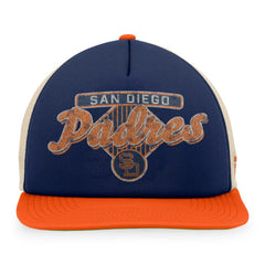 San Diego Padres Fanatics Cooperstown Collection Talley Foam Trucker Snapback Hat discount