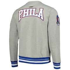 NBA - Philadelphia 76ers Pro Standard Crest Emblem Pullover Sweatshirt - Heather Gray