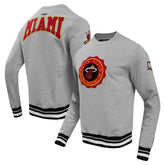 NBA - Miami Heat Pro Standard Crest Emblem Pullover Sweatshirt - Heather Gray