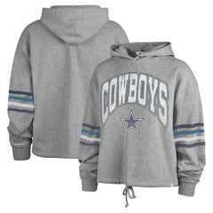 Dallas Cowboys '47 Women's Upland Bennett Pullover Hoodie Heather Gray - 47 brand