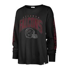 Atlanta Falcons '47 Women's Tom Cat Lightweight Long Sleeve T-Shirt Black - 47 brand