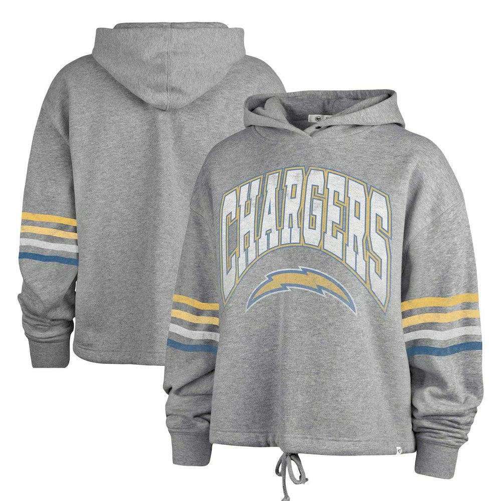 Los Angeles Chargers '47 Women's Upland Bennett Pullover Hoodie Heather Gray - 47 brand