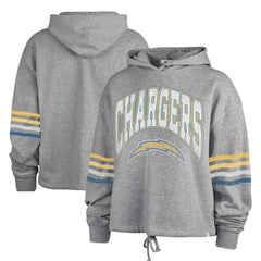 Los Angeles Chargers '47 Women's Upland Bennett Pullover Hoodie Heather Gray - 47 brand