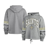 New Orleans Saints '47 Women's Upland Bennett Pullover Hoodie Heather Gray - 47 brand