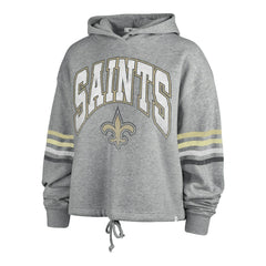 New Orleans Saints '47 Women's Upland Bennett Pullover Hoodie Heather Gray - 47 brand