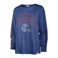 New England Patriots '47 Women's Tom Cat Lightweight Long Sleeve T-Shirt Royal - 47 brand