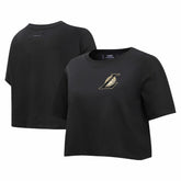 NBA - Los Angeles Lakers Pro Standard Women's Holiday Glam Boxy T-Shirt - Black