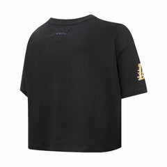 NBA - Los Angeles Lakers Pro Standard Women's Holiday Glam Boxy T-Shirt - Black