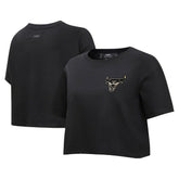 NBA - Chicago Bulls Pro Standard Women's Holiday Glam Boxy T-Shirt - Black
