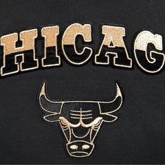 NBA - Chicago Bulls Pro Standard Women's Glam Cropped Pullover Sweatshirt - Black