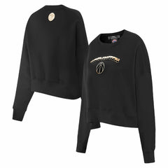 NBA - Washington Wizards Pro Standard Women's Glam Cropped Pullover Sweatshirt - Black