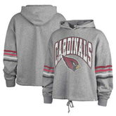 Arizona Cardinals '47 Women's Upland Bennett Pullover Hoodie Heather Gray - 47 brand