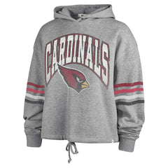 Arizona Cardinals '47 Women's Upland Bennett Pullover Hoodie Heather Gray - 47 brand